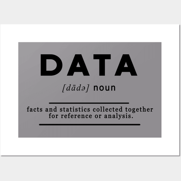 Data Definition Meaning White Edition Wall Art by Clots